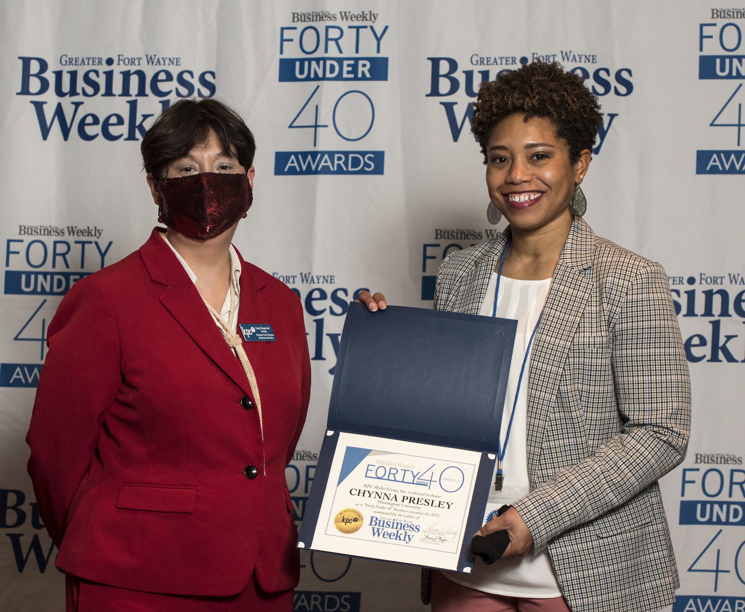 Chynna Presley Chynna Presley from Title Sponsor Huntington University accepts her award.
